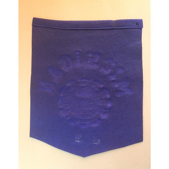 Rare Vintage Michigan State University Wool Felt College Pendant Banner Flag - Picture 3 of 3